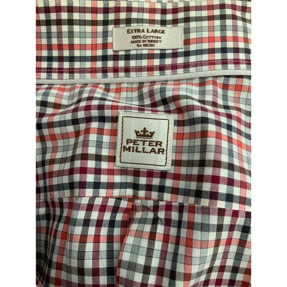 Peter Millar XL MultiColor Plaid ButtonDown Shirt Long Sleeve Classic Fit - Picture 5 of 10
